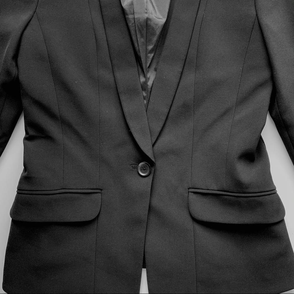 Express Single Breasted Black Blazer - image 8